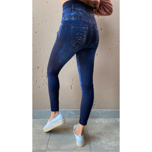 Blue Denim Look Legging