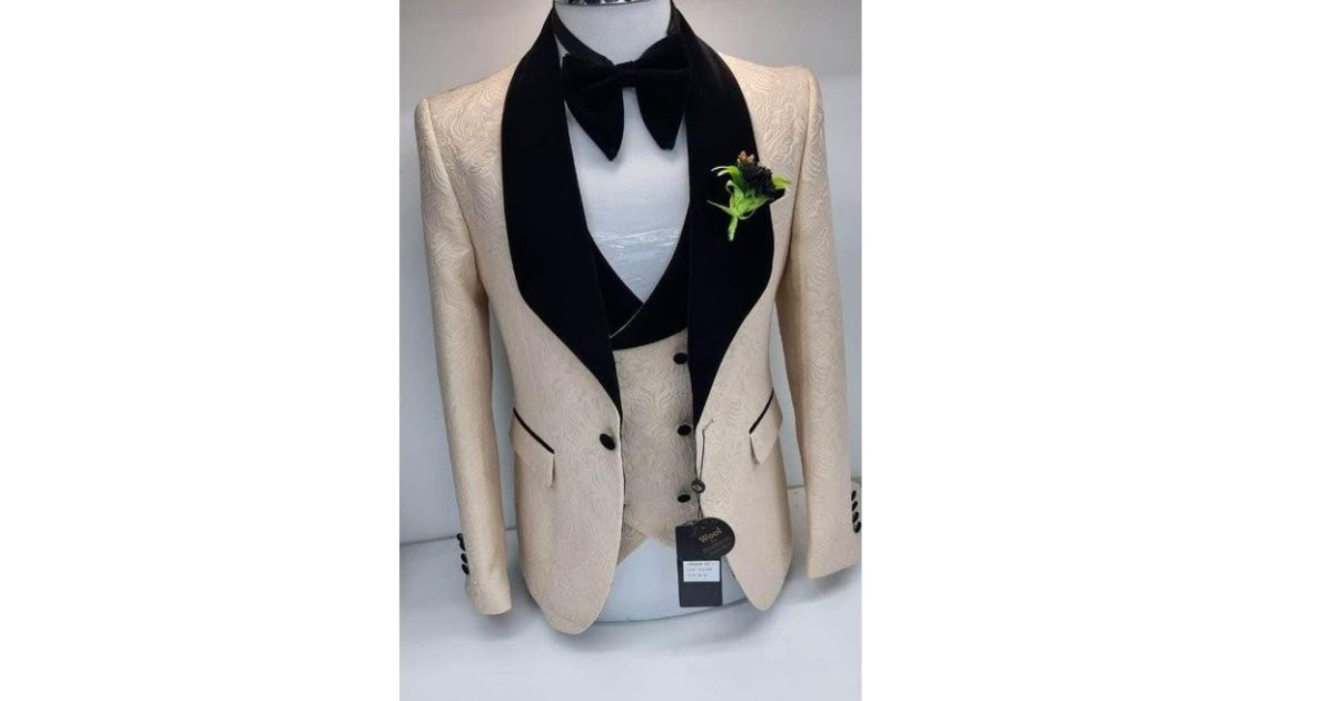Cream ~ Black Victorian Tuxedo