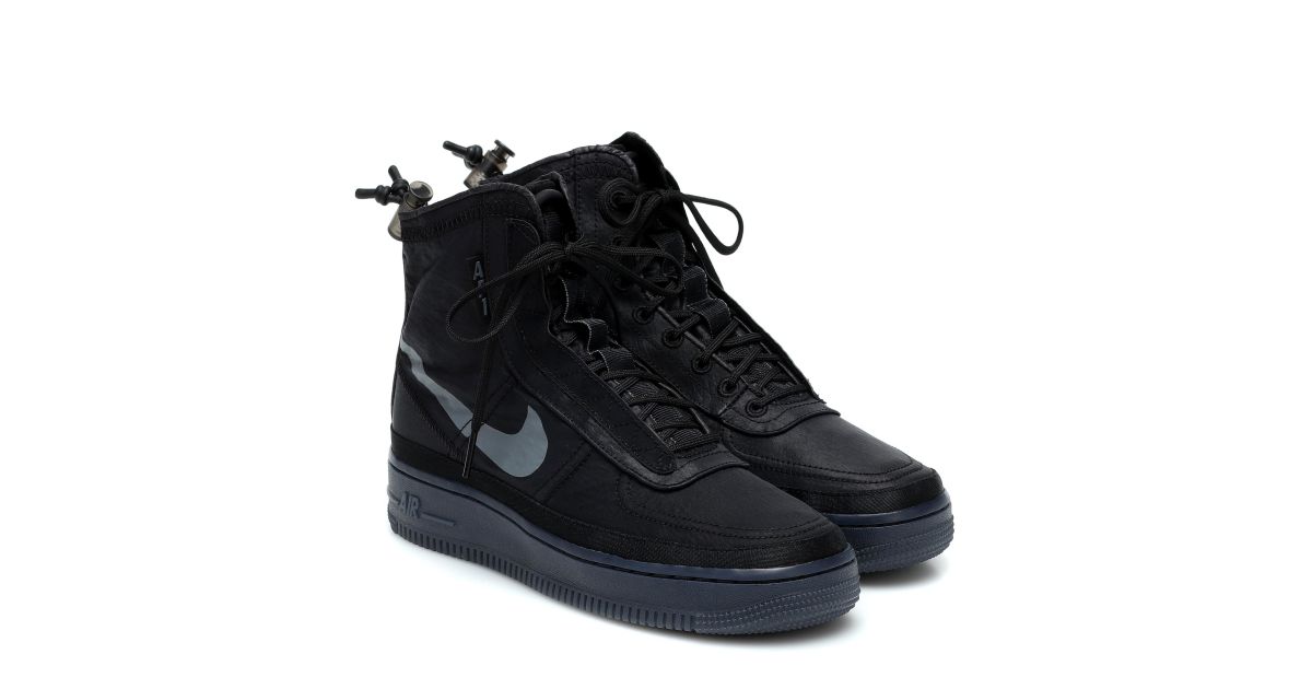 nike air force 1 shell black