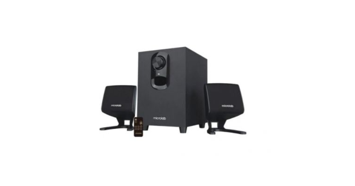 MICROLAB JUST LISTEN 2.1 SUB HOOFER SPEAKER WITH REMOTE CONTROL AND USB ...